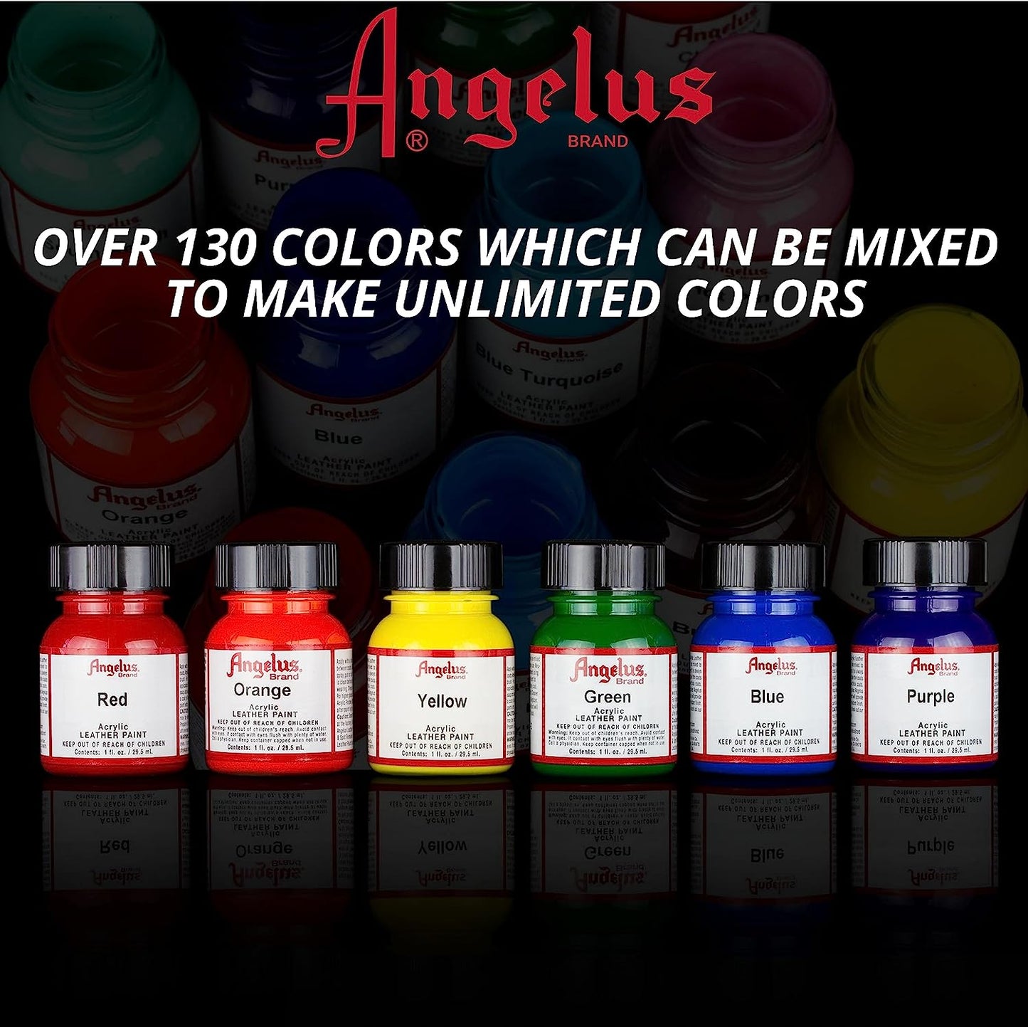 Angelus Tinta acrílica para couro 118 ml vermelho fogo