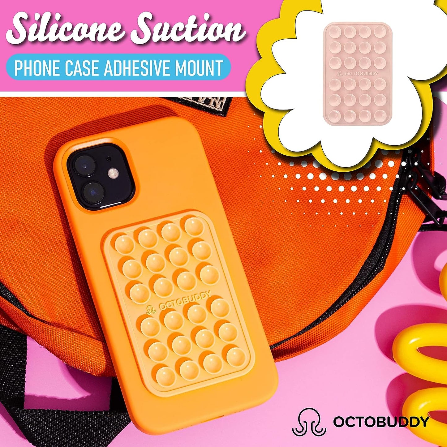 OCTOBUDDY Suporte adesivo para celular c/ sucção de silicone