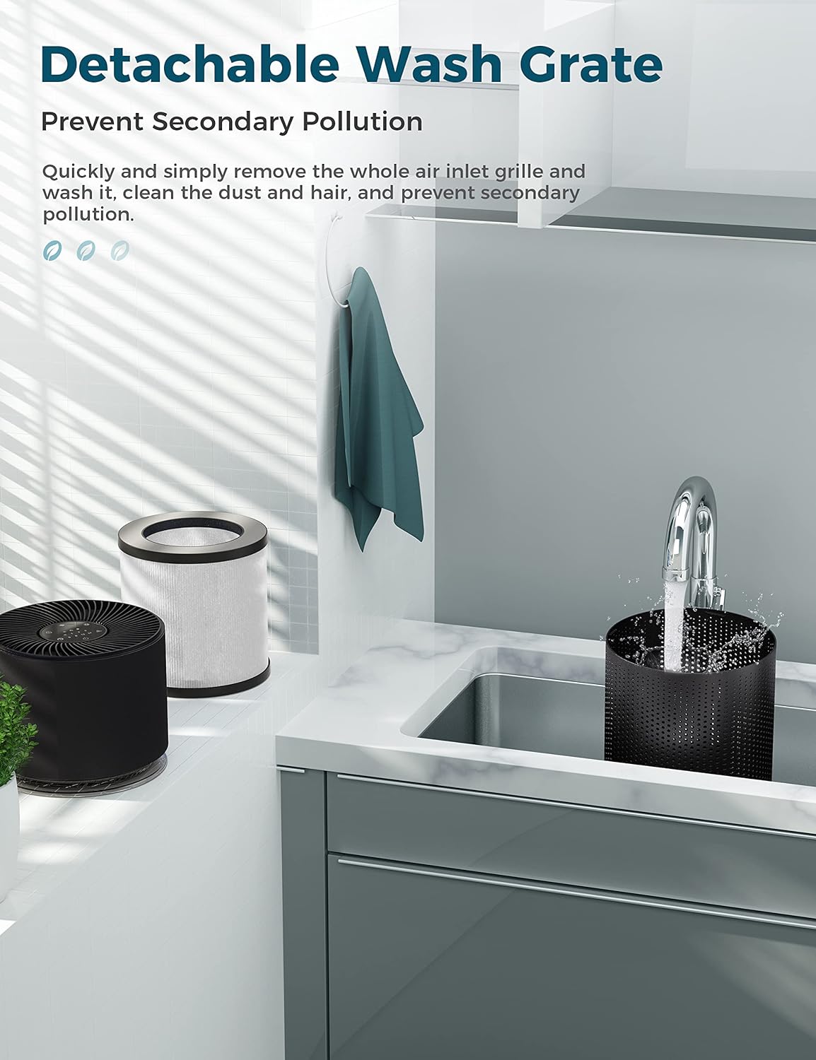 AROEVE Purificadores de ar para casa grande H13 Tru