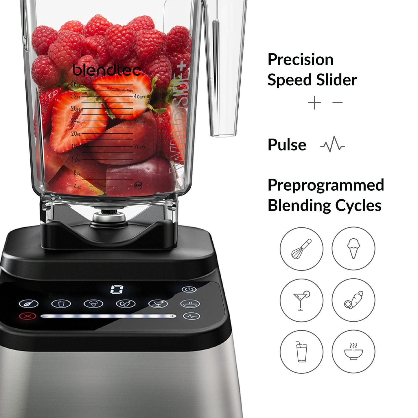 Blendtec Designer Series Blender - Jarra WildSide+ 90 oz - Preto