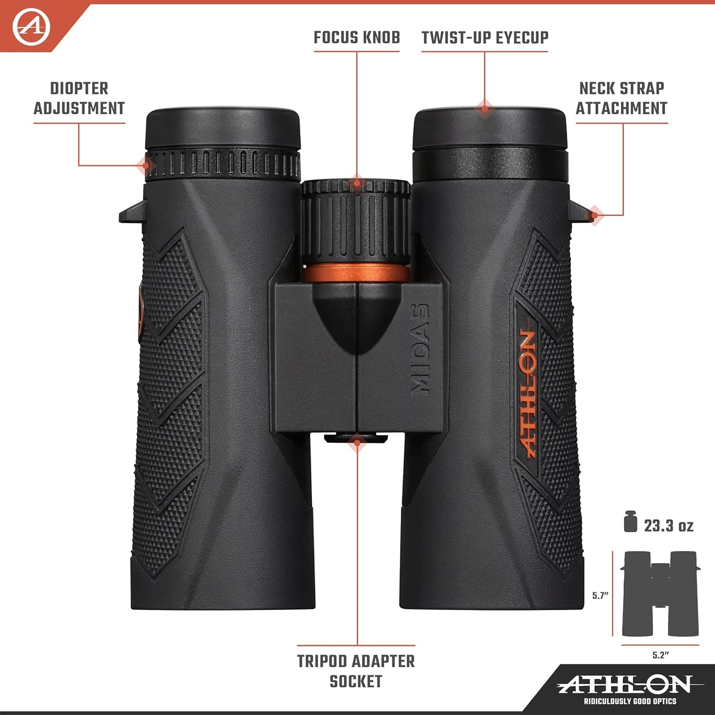 Athlon Optics Binóculo UHD Midas G2 10x42
