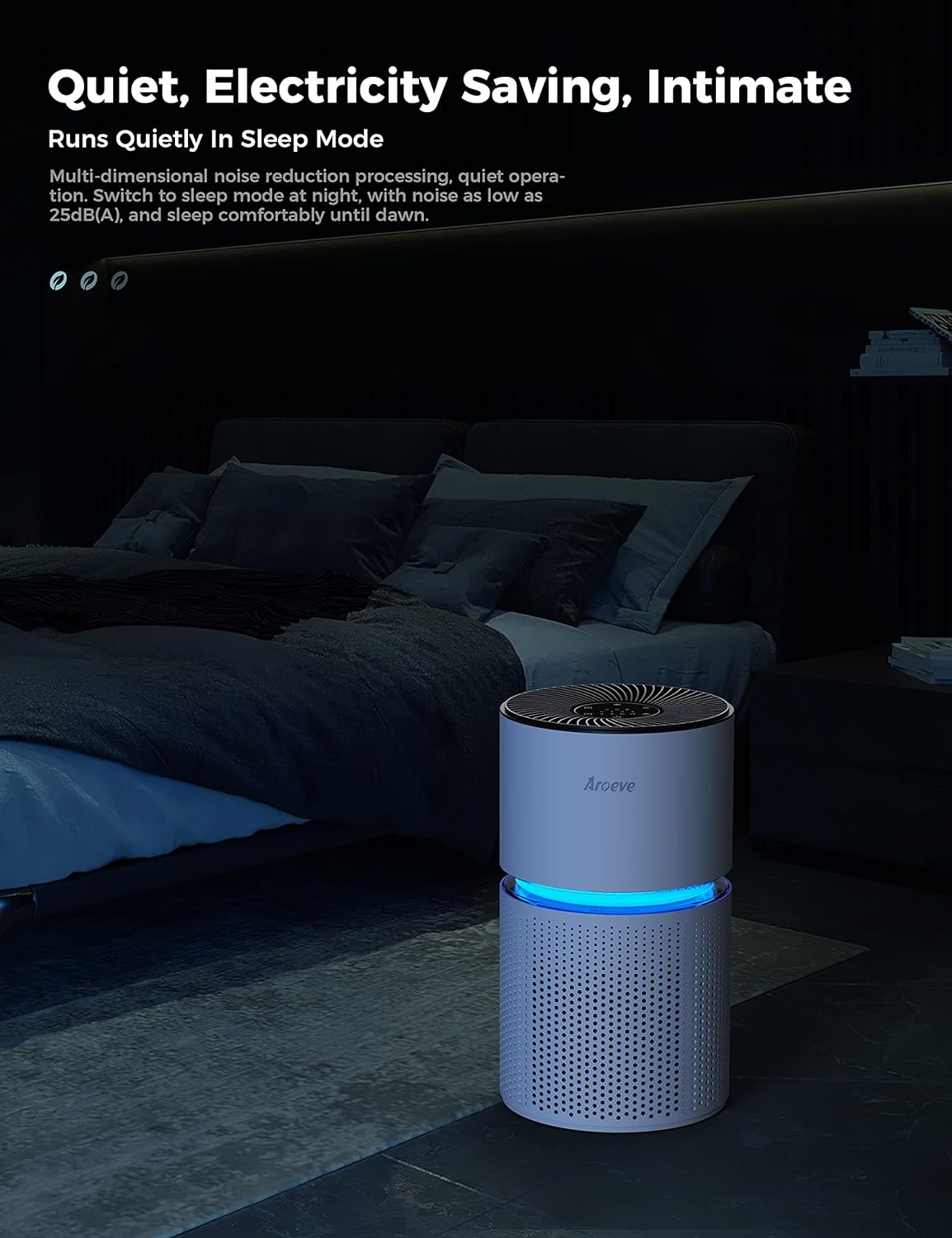 AROEVE Purificadores de ar para casa grande CADR 220m³/h H