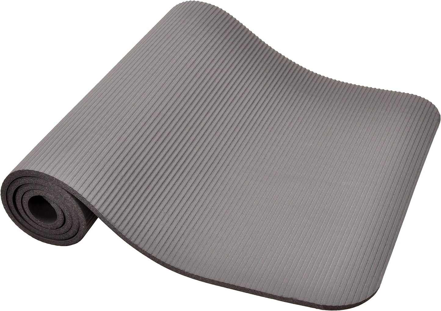 BalanceFrom Tapete de ioga Go Yoga 180 x 61 x 1,27 cm cinza