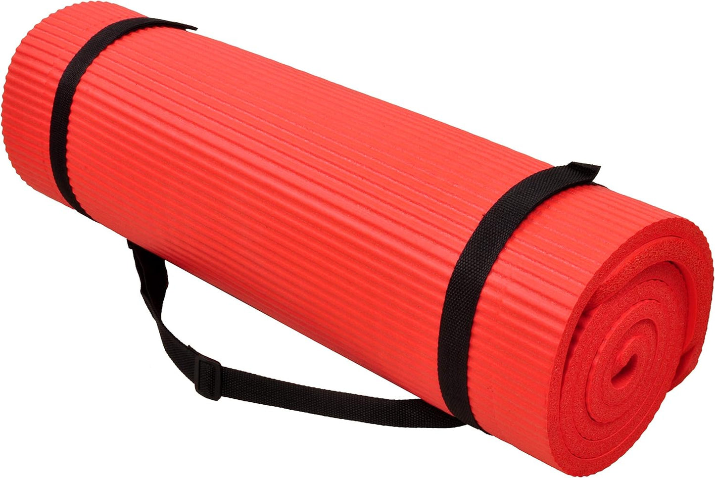 BalanceFrom GoYoga + Tapete de ioga + par de blocos vermelho