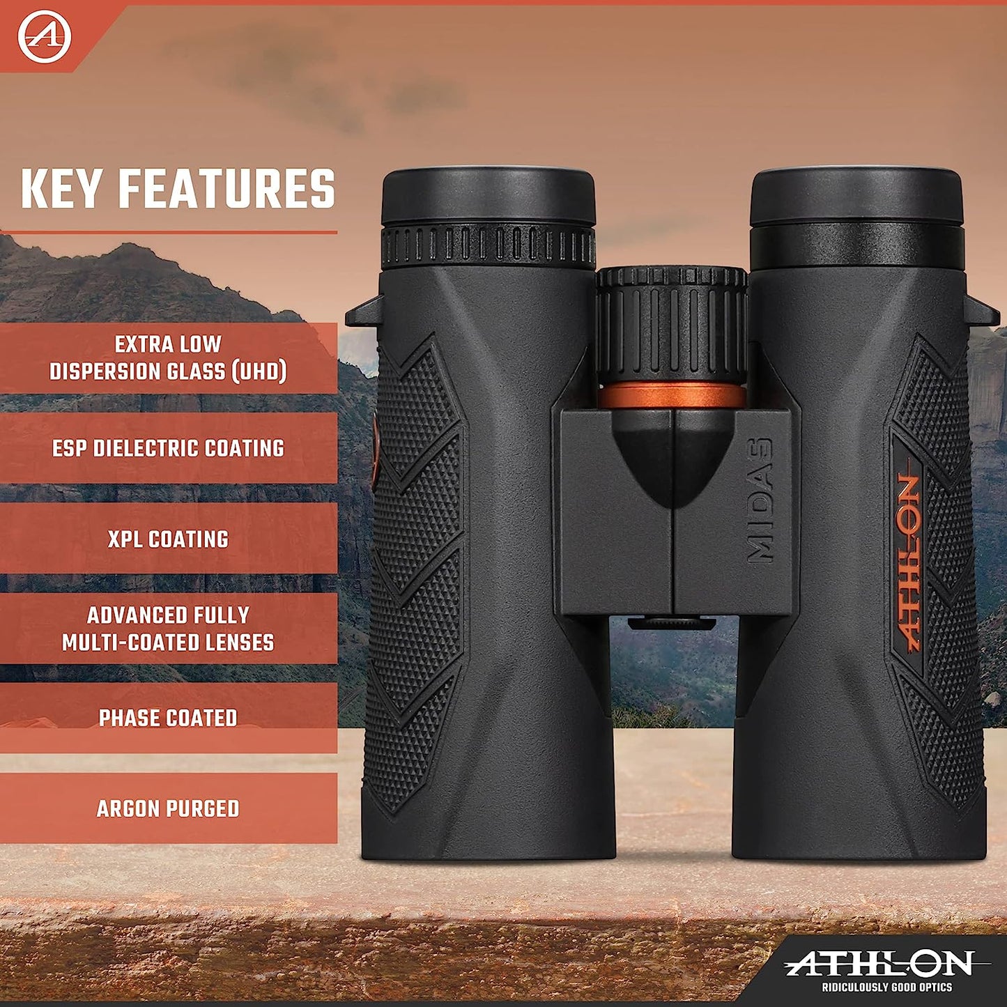 Athlon Optics Binóculo UHD Midas G2 10x42
