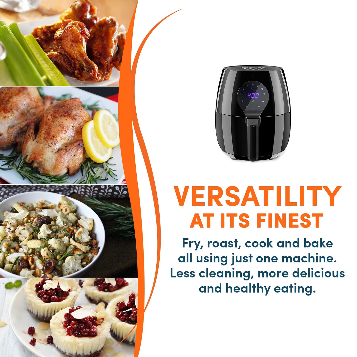 Elite Gourmet EAF5317D Air Fryer Digital 5L Preto