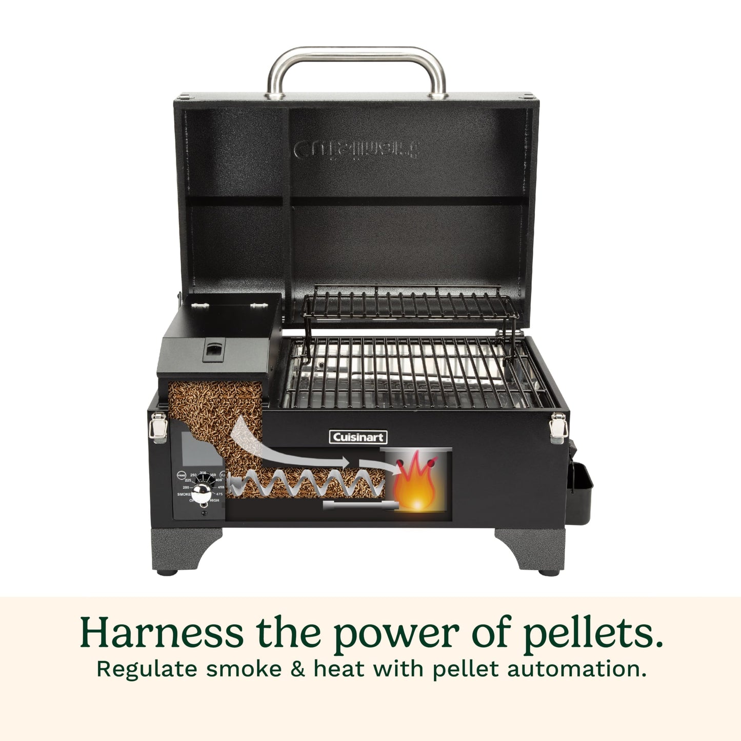 Cuisinart Churrasqueira e Defumador Portátil 8 em 1 a Pellet de Madeira