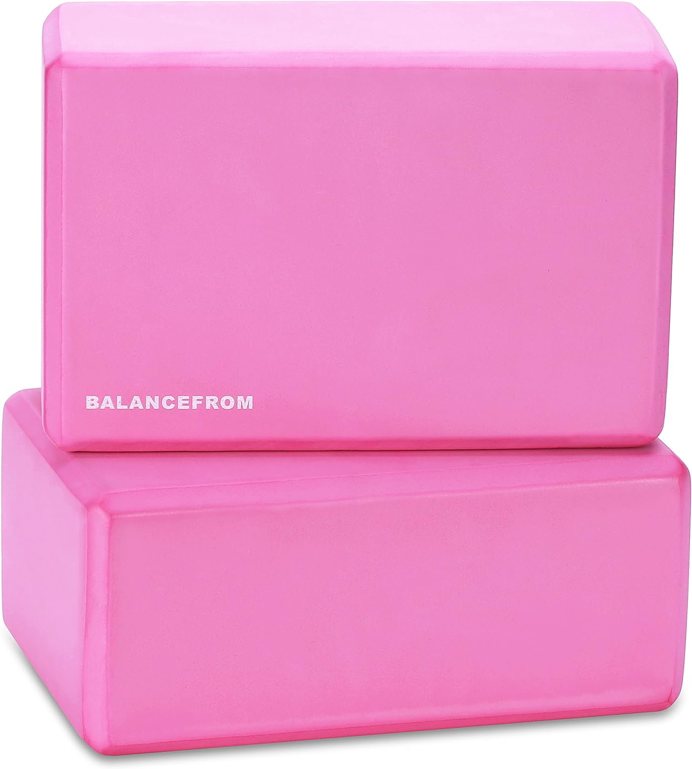BalanceFrom Tapete de ioga GoYa + par de blocos rosa