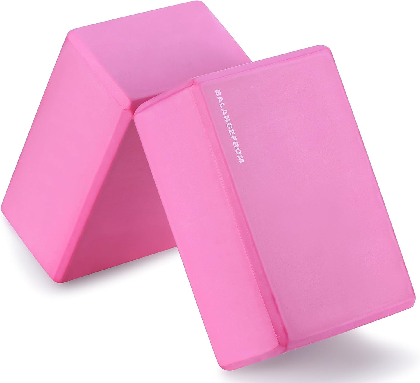 BalanceFrom Tapete de ioga GoYa + par de blocos rosa