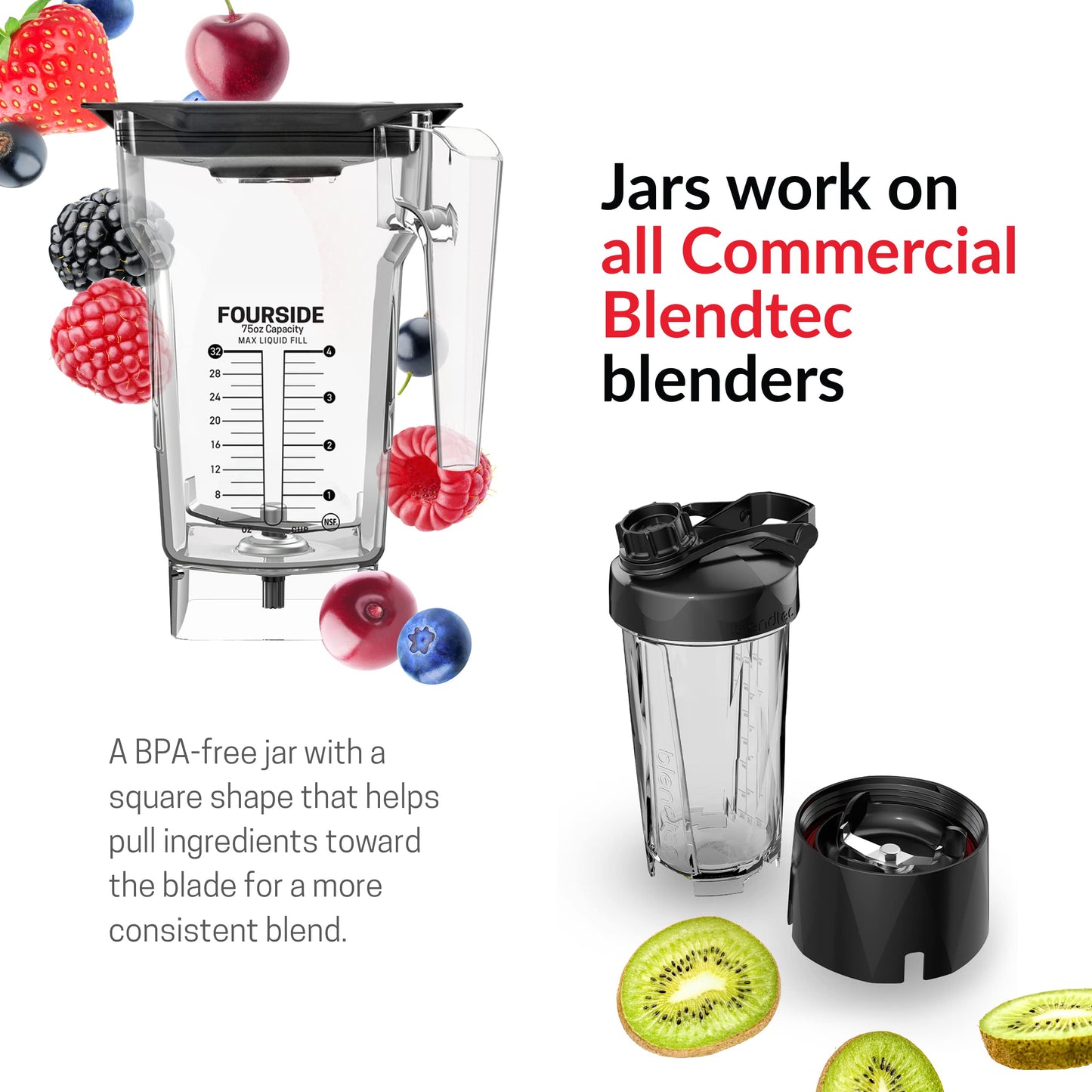 Liquidificador Blendtec Stealth X 885 com Jarra FourSide e Enclosure (Preto)