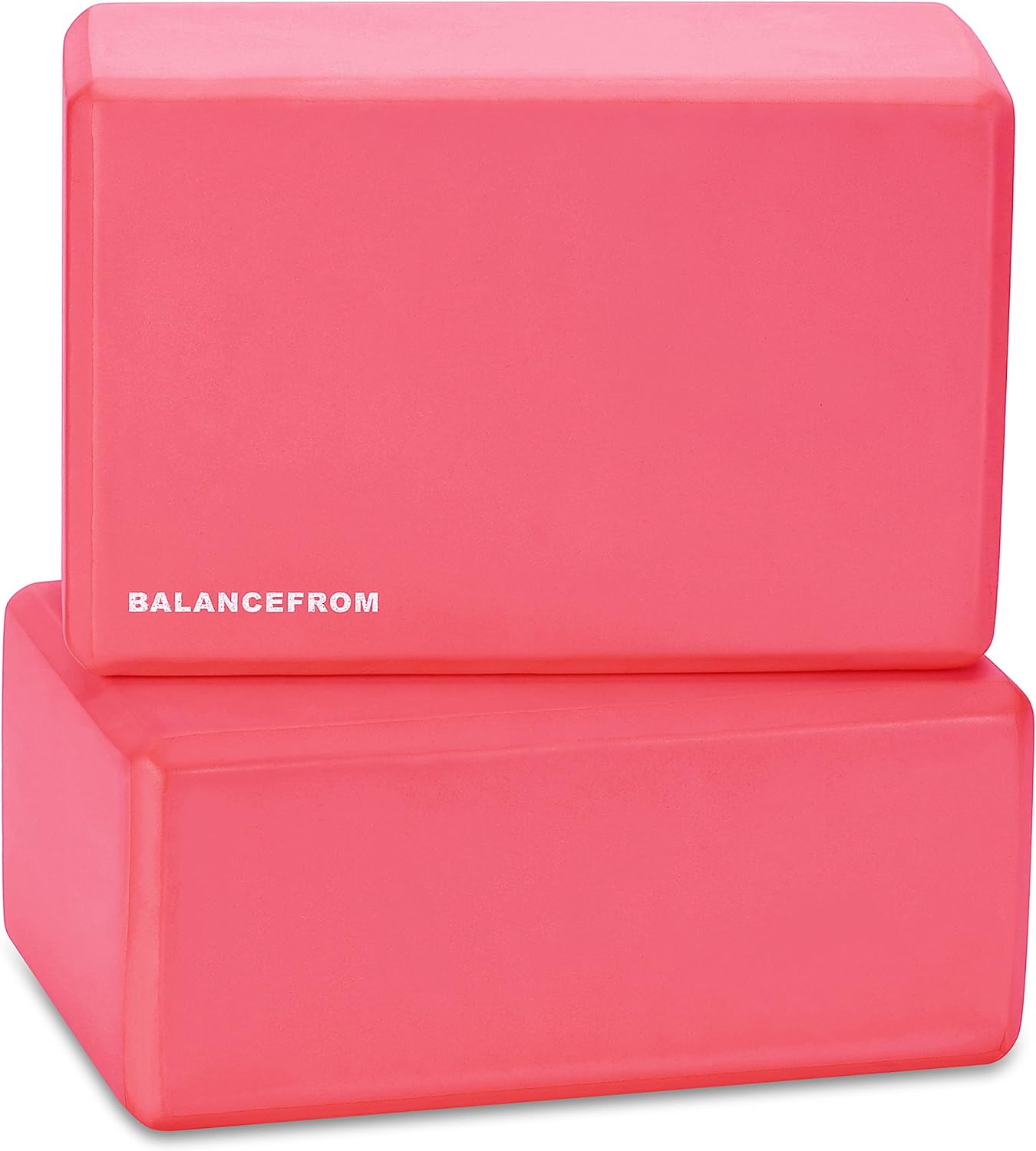 BalanceFrom GoYoga + Tapete de ioga + par de blocos vermelho
