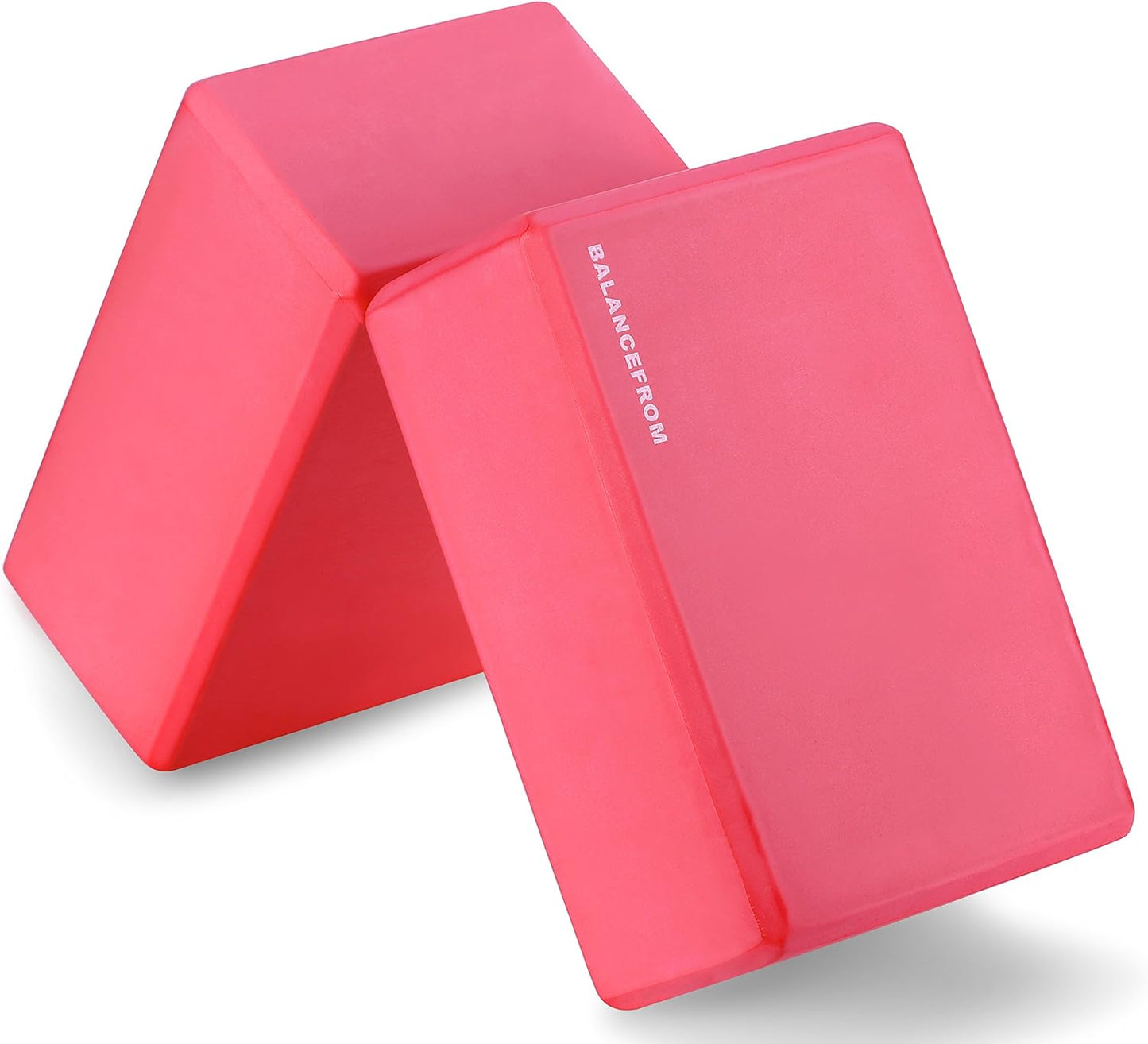 BalanceFrom GoYoga + Tapete de ioga + par de blocos vermelho
