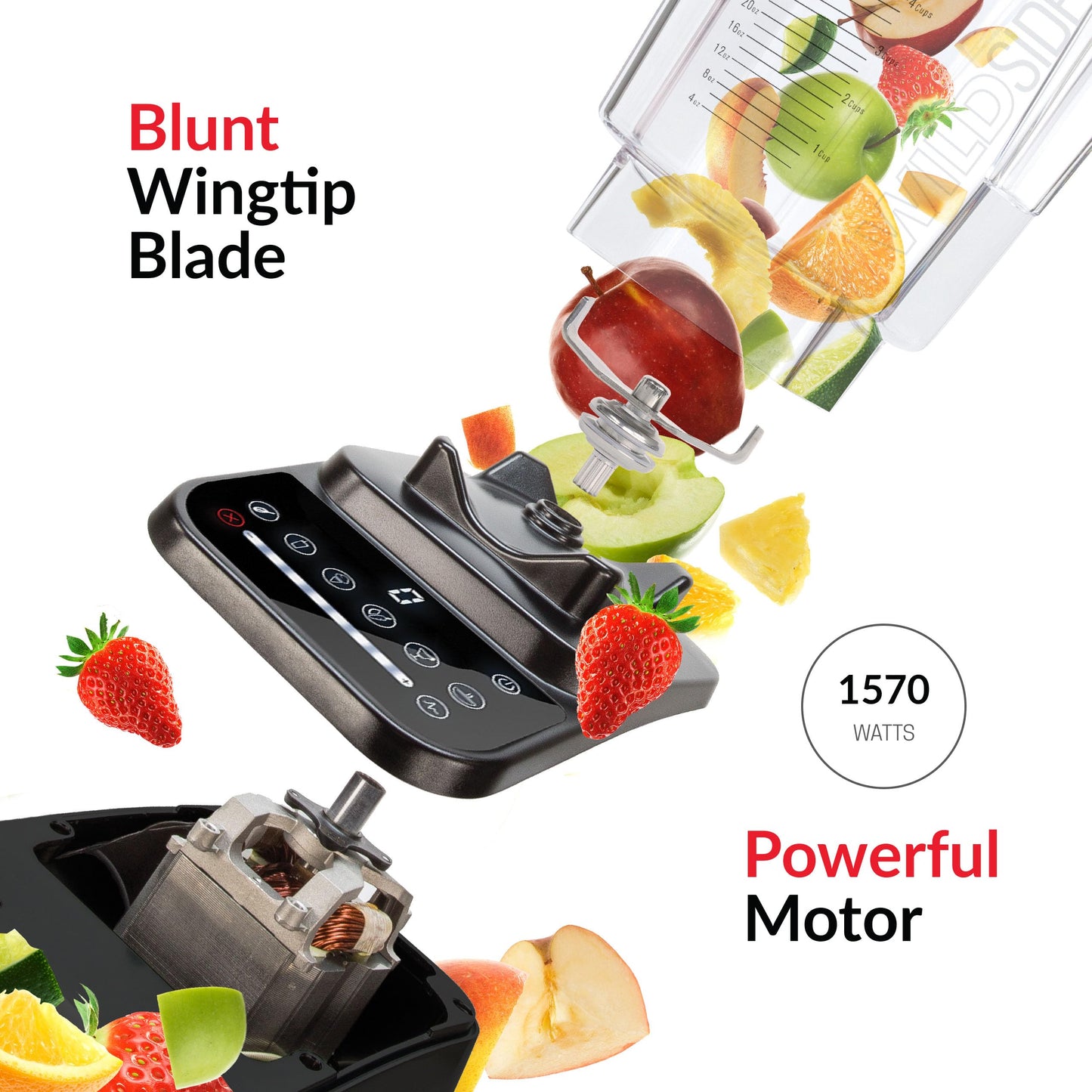 Blendtec Designer Series Blender - Jarra WildSide+ 90 oz - Preto