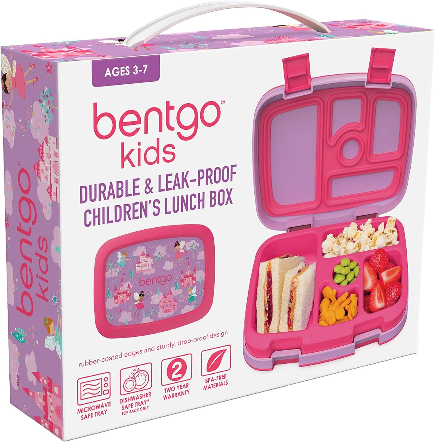 Bentgo® Lancheira infantil à prova de vazamento rosa
