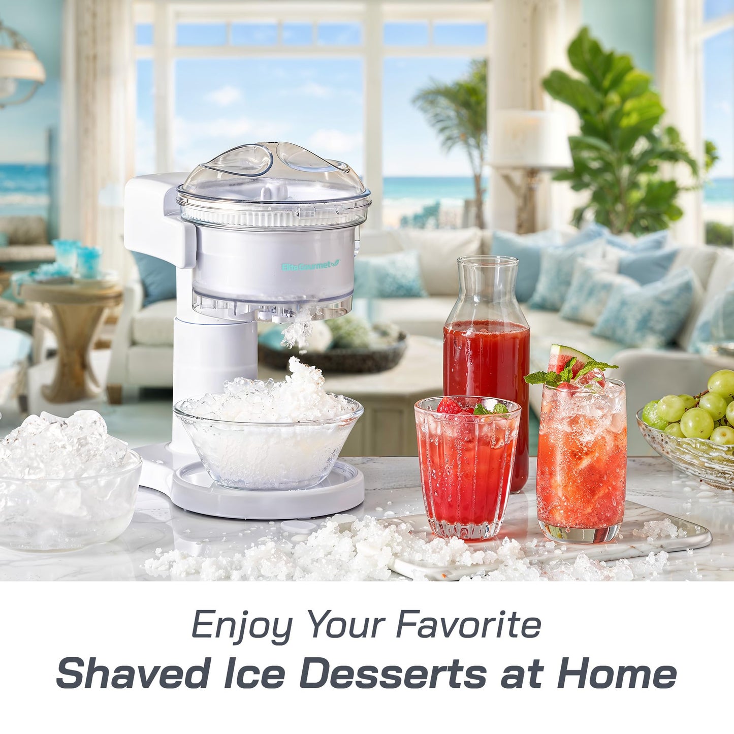 Elite Gourmet ESI1201 Máquina de Snow Cone & Raspagem de Gelo Branco