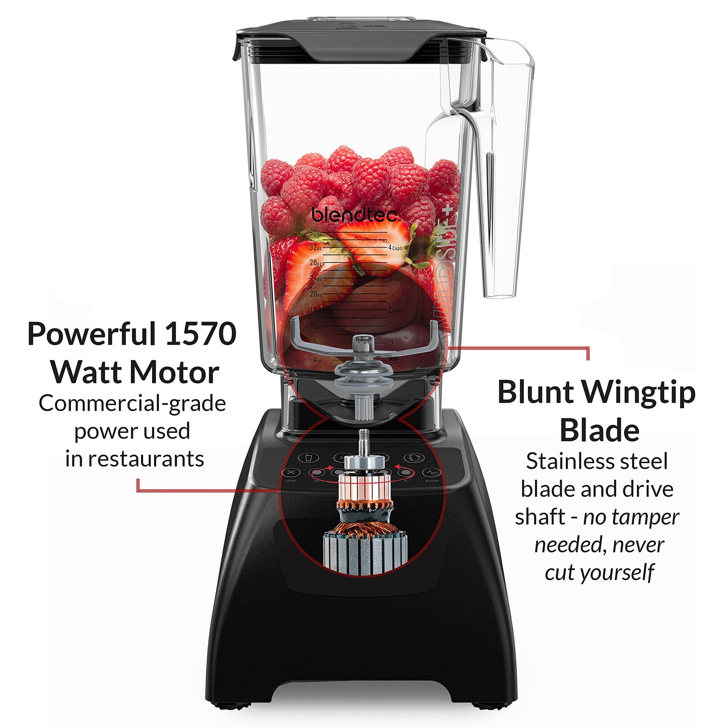 Liquidificador Blendtec Classic 575 com Jarra WildSide+ 2,8L e Espátula (Branco)