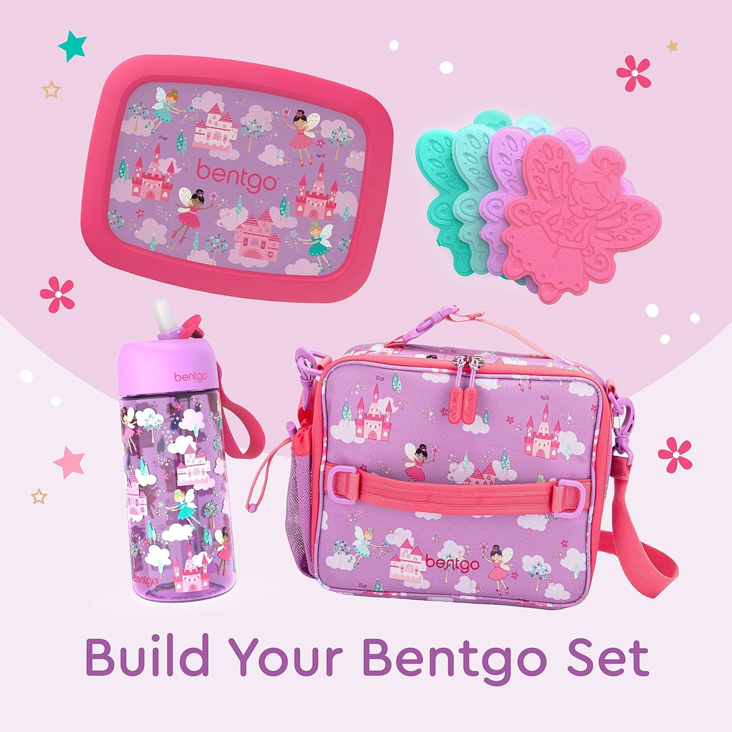 Bentgo® Lancheira infantil à prova de vazamento rosa