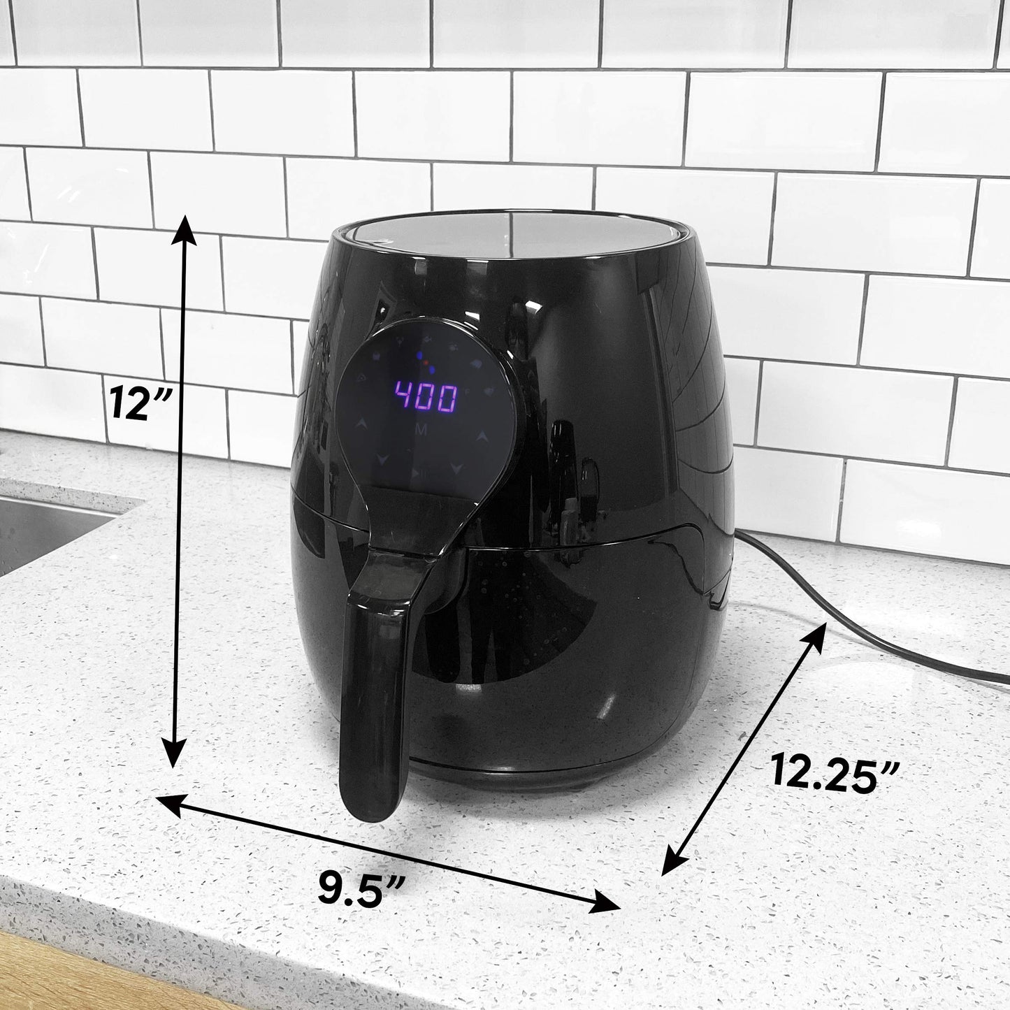 Elite Gourmet EAF5317D Air Fryer Digital 5L Preto