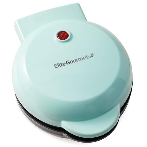 Elite Gourmet EWM013MX Máquina Elétrica Mini Waffle Antiaderente Branco