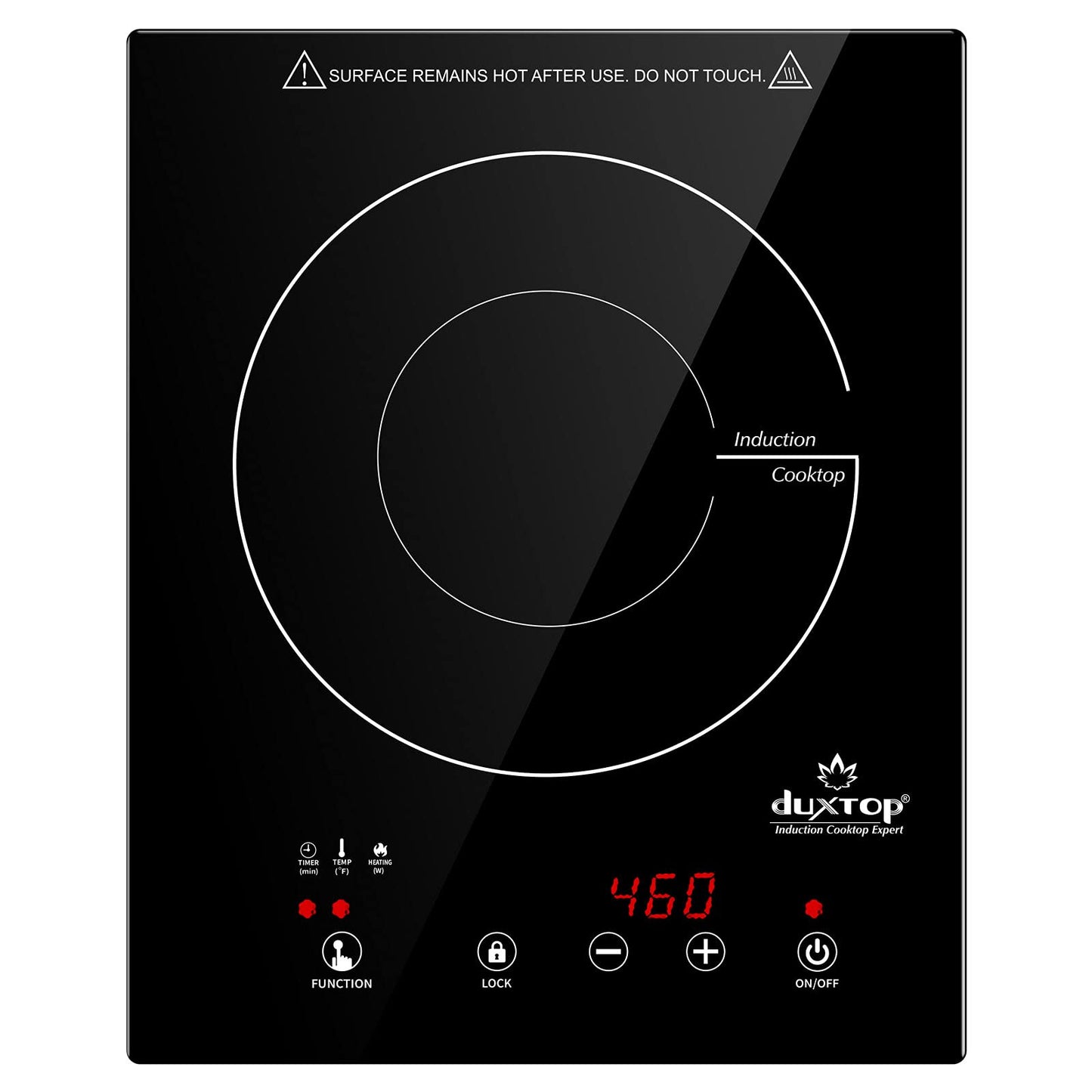 Duxtop Cooktop de Indução 1800W, Portátil e Embutido com Timer e Trava