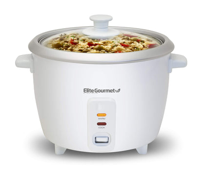 Elite Gourmet ERC-003 Panela Elétrica de Arroz 3 Xícaras Branca