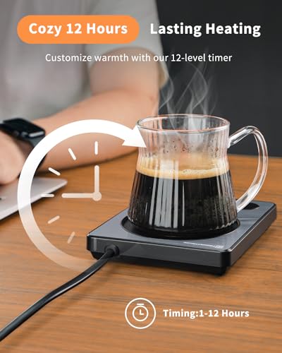 Maestri House Aquecedor de Caneca Elétrico com Controle de Temperatura (Cinza)