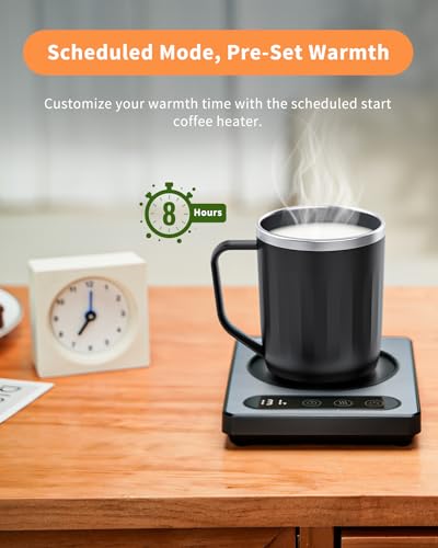Maestri House Aquecedor de Caneca Elétrico com Controle de Temperatura (Cinza)