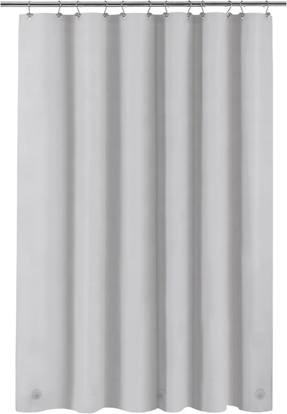 Barossa Design Forro de chuveiro premium PEVA Prateado/cinza