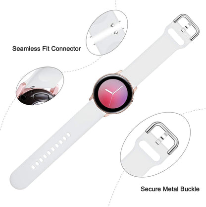 Lerobo Pulseiras de Silicone Compatíveis com Samsung Galaxy Watch (Preto, Branco, Cinza)