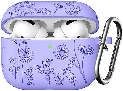 Lerobo Capa Protetora Gravada Compatível com AirPods Pro 2ª/1ª Geração USB-C (Violeta Azulado)