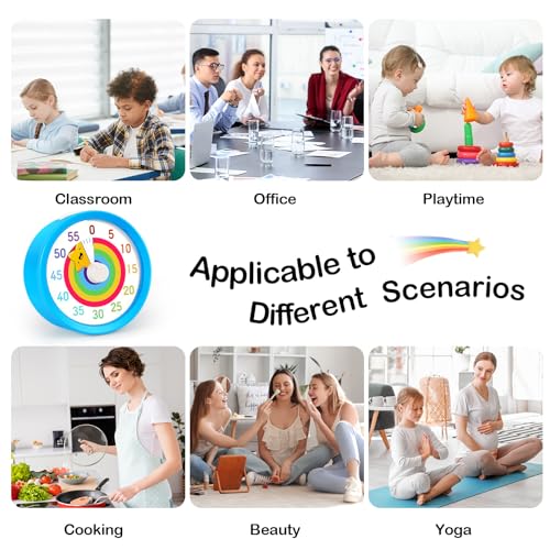 Secura Timer Visual 60 Min com Padrão Arco-Íris e Função Pausa, Azul