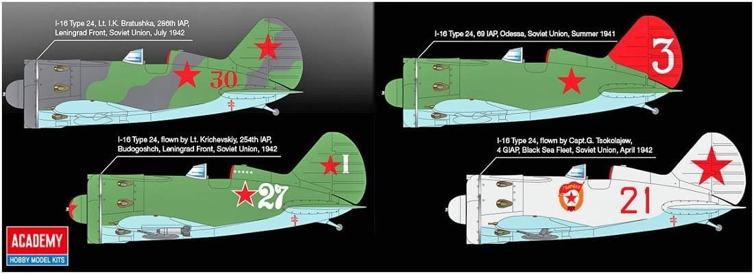 Academy Polikarpov I-16 Type 24 1/48 - Kit de Modelo Plástico