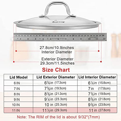 Tampa de Vidro Temperado Duxtop 11'' para Panela Sauté 5.5Qt (Transparente)
