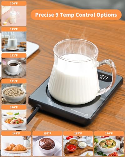 Maestri House Aquecedor de Caneca Elétrico com Controle de Temperatura (Cinza)