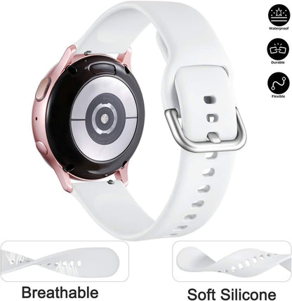 Lerobo Pulseiras de Silicone Compatíveis com Samsung Galaxy Watch (Preto, Branco, Cinza)