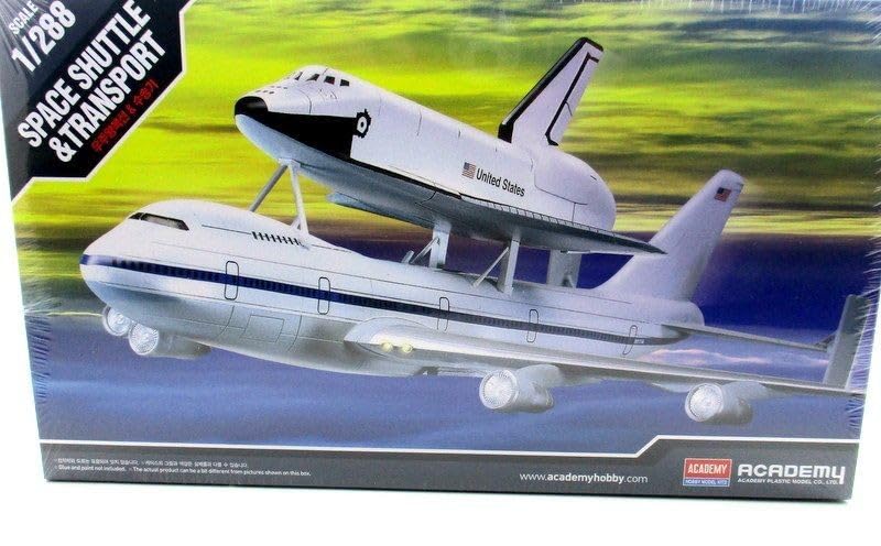Academy Space Shuttle e Transporte NASA - Modelo Plástico com Base