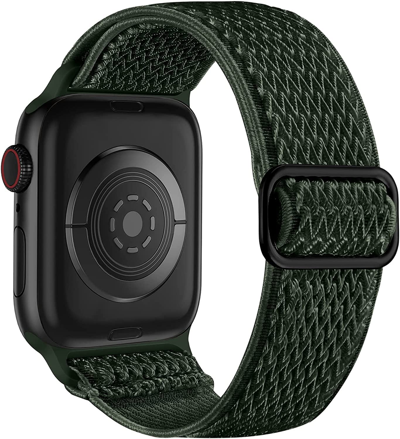 Lerobo Pulseira Elástica Nylon Compatível com Apple Watch 38mm-49mm (Verde)