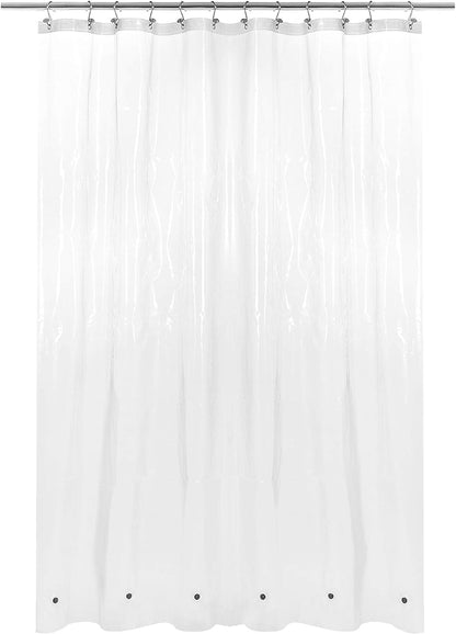 Barossa Design Cortina de chuveiro extra longa 182 x 203 cm