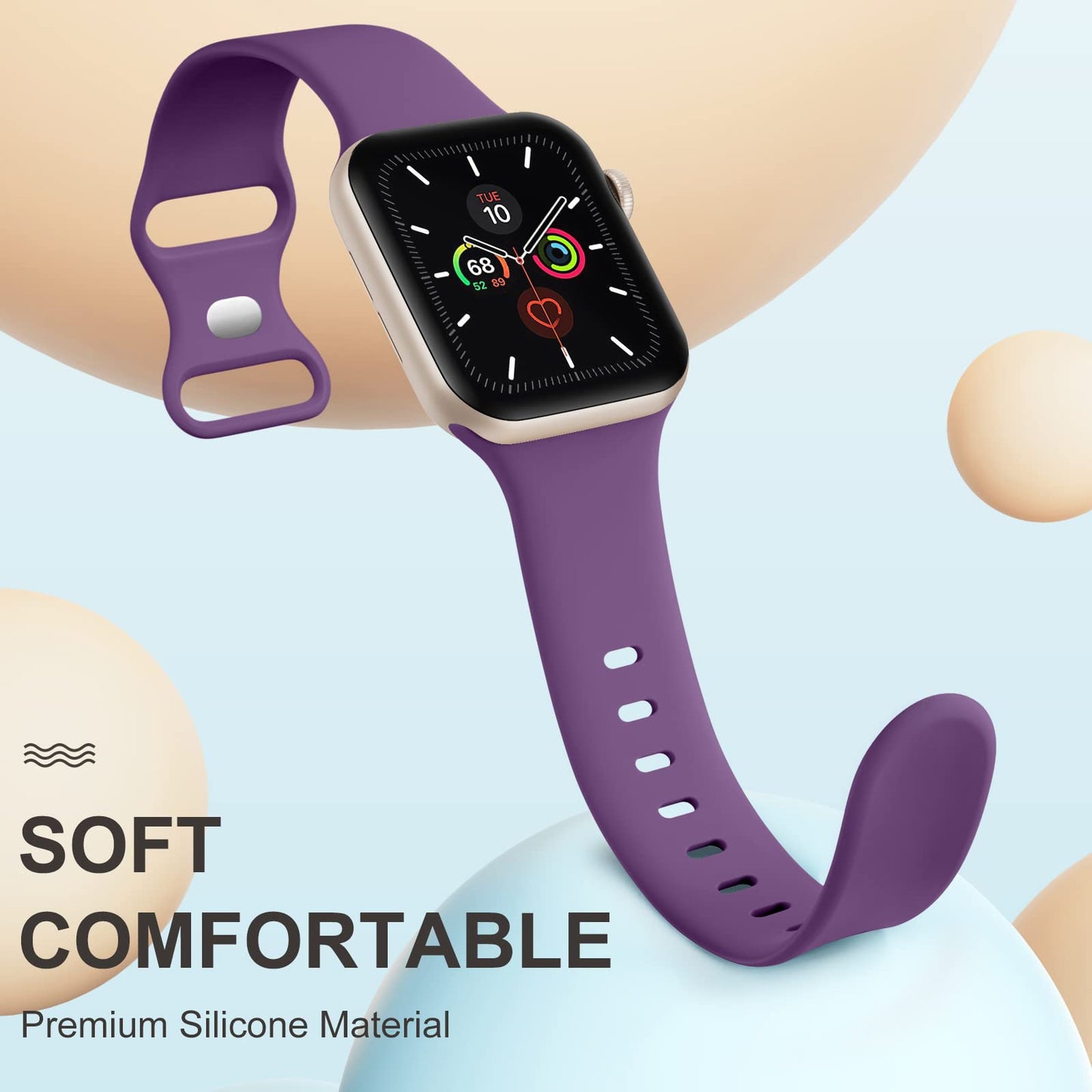 Lerobo 8 Pulseiras Silicone p/ Apple Watch 49mm-38mm, 8 Cores (Cores Variadas)