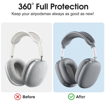 Lerobo Capa Protetora 4 em 1 para AirPods Max com Proteção Completa (Cinza)
