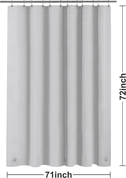 Barossa Design Forro de chuveiro premium PEVA Prateado/cinza