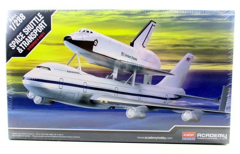 Academy Space Shuttle e Transporte NASA - Modelo Plástico com Base