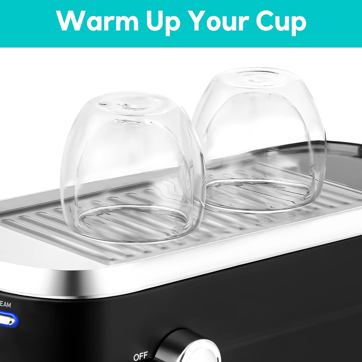 Casabrews Máquina de Espresso 20 Bar com Vaporizador de Leite, Preta