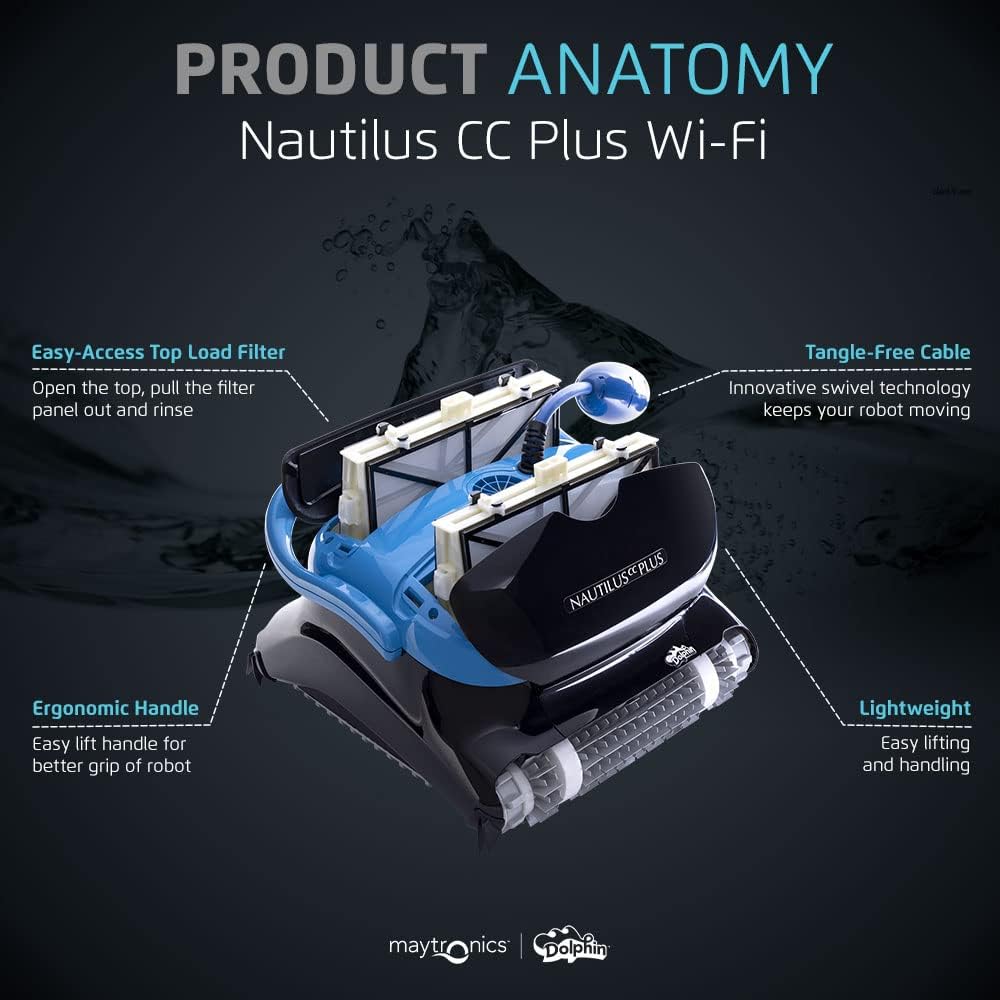Aspirador de pó para piscina Dolphin Nautilus CC Plus