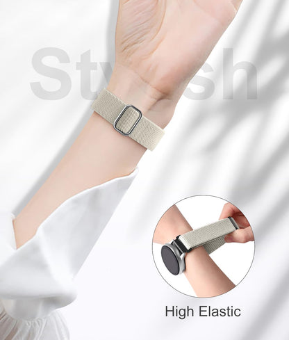Lerobo 3 Pulseiras Elásticas Compatíveis com Galaxy Watch (Starlight/Rosa/Preto)