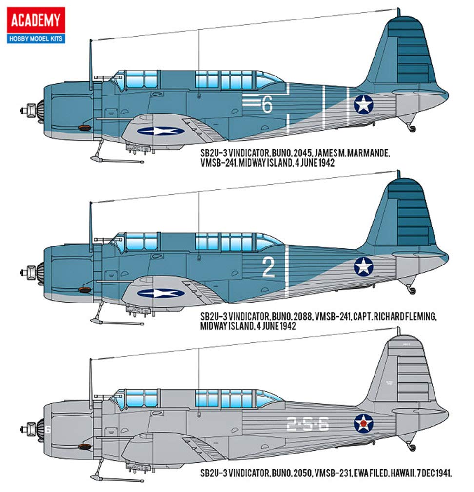 Academy SB2U-3 Vindicator 1/48 "Battle of Midway" - Kit de Modelo