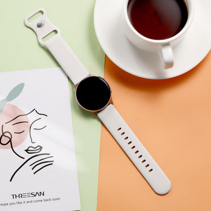 Lerobo Pulseira Silicone para Galaxy Watch 7/6/5/4, 20mm, Resistente (branco)