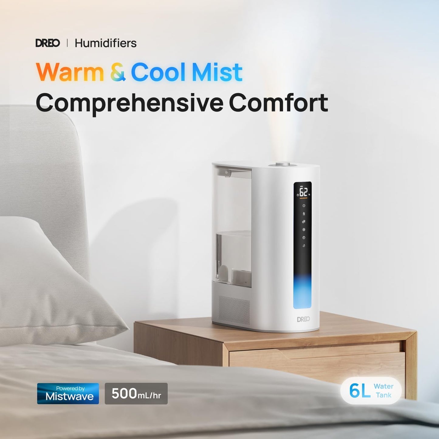 Dreo Umidificador Quiet  6L c/ Difusor de óleo essencial