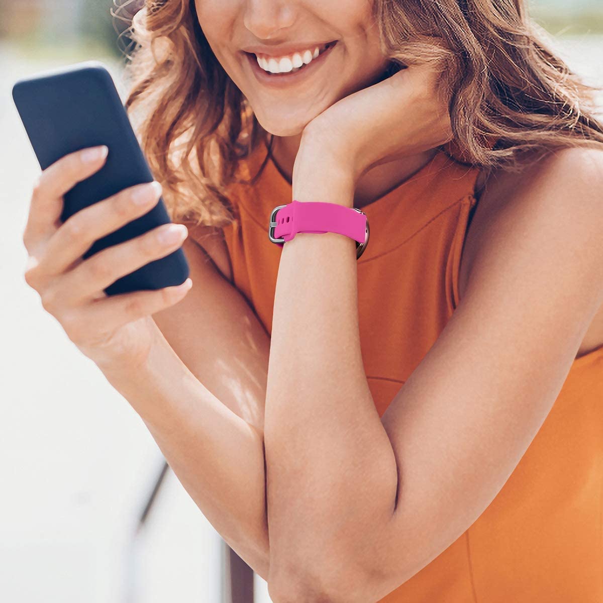 Lerobo Pulseiras de Silicone para Galaxy Watch, 20mm, 3 Pack (Roxo/Rosa/Verde)