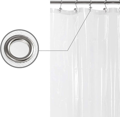 Barossa Design Cortina de chuveiro extra longa 182 x 203 cm